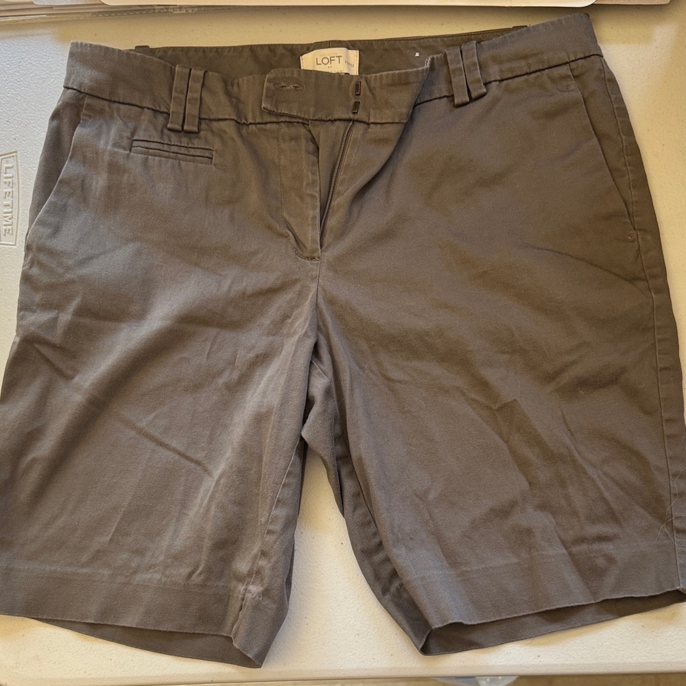 LOFT Women's Charcoal Bermuda Shorts